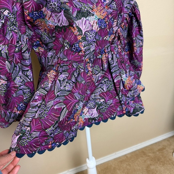 Kika Vargas x Target Coral Reef Scallop Edge Wrap Top- Large - Picture 7 of 11